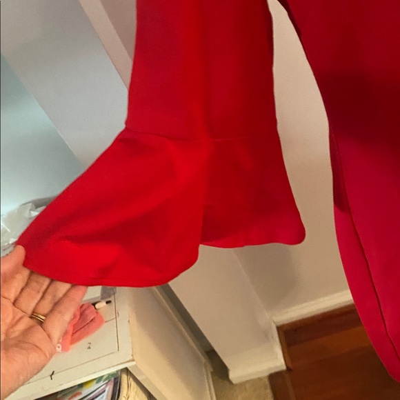 Jude Connally red stretchy dress excellent pre owned large - Picture 2 of 6